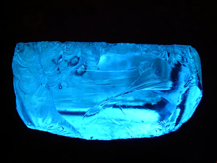 akmuo, stiklo, spalvinga, perlas, spalva, mėlyna, ledo