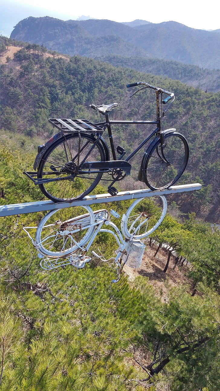 velosipēds, fons, ceļojumi