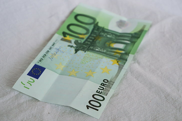euro, 100, 100 euro, papiergeld, geld, valuta, dollarbiljet