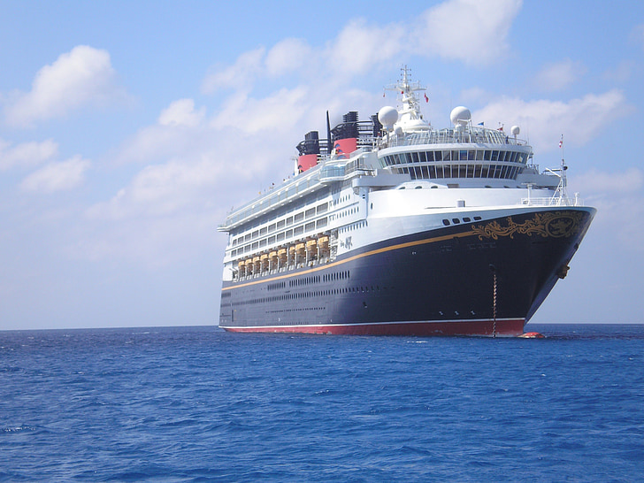 ship, disney, holiday, anchored, cayman island, cruise, sea