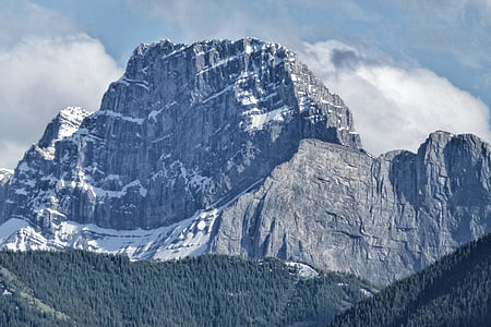 Rocky mountain, augsta, kalns, ainava, dekorācijas, British columbia, Kanāda