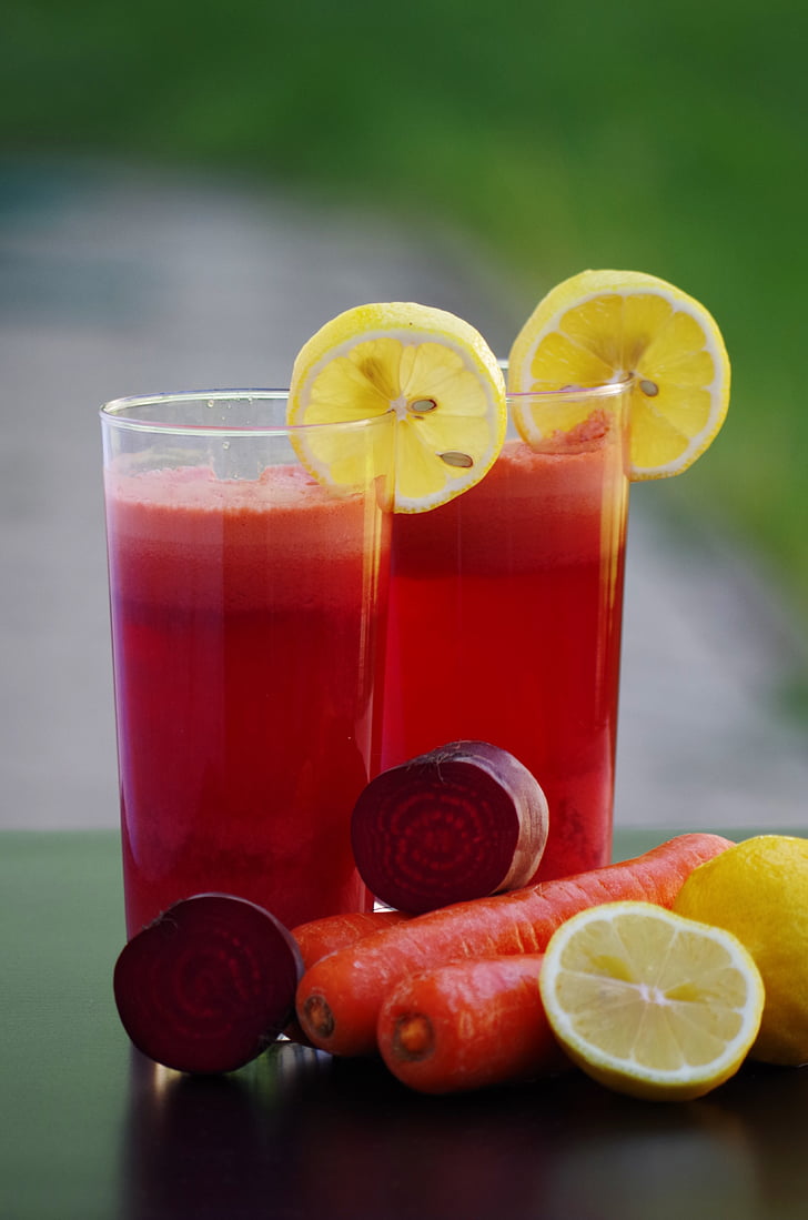 napitek, sadje, zelenjavo, korenje solata rdeča pesa, limone, pijača, zdravje