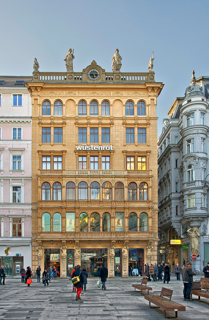 Viena, Austria, ciudad, urbana, edificios, arquitectura, personas
