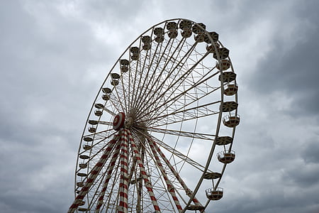 manege, Ferris wheel, augstums, piesaiste, rats, godīgu, atrakciju parks