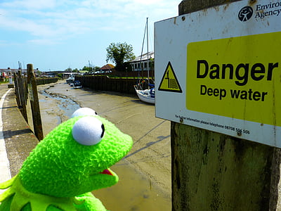 Schild, Warnung, Gefahr des Wassers, EBB, Gezeiten, Wasser, Strand