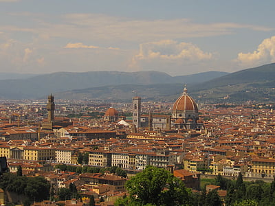 Florence, Panorama, Toscane, Italië, stad, Dom, Florence - Italië