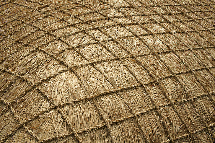 jeju, straw, seconds, texture, asshole, roof, straw thatch