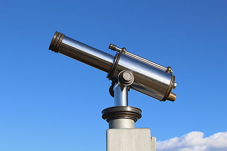 telescópio, ponto de vista, telescópio de moedas
