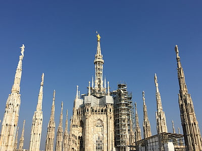 Igreja, céu, Itália, arquitetura, lugar famoso, Catedral, estilo gótico