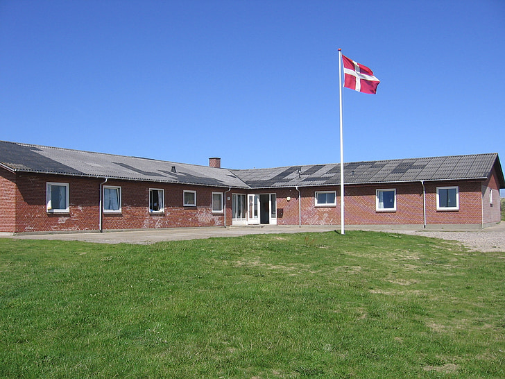 Page d’accueil, Danemark, drapeau, bâtiment, Sky