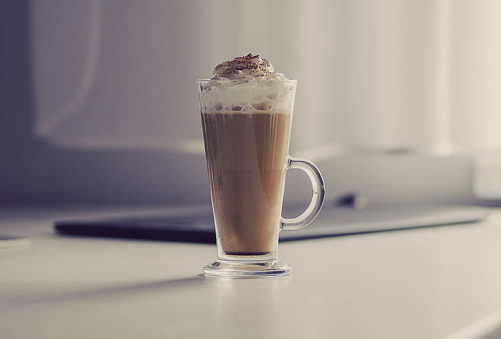 Beverage, café, chocolat chaud, latte, boisson, café - boissons, Coupe