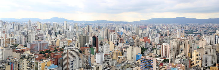 São paulo, overzicht, gebouwen, het platform, stedelijke, Vista, metropool