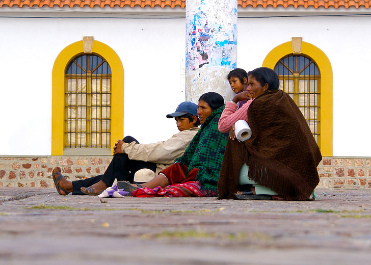 sucre, Espagnol, Bolivie, gens, vous attend, Quechua