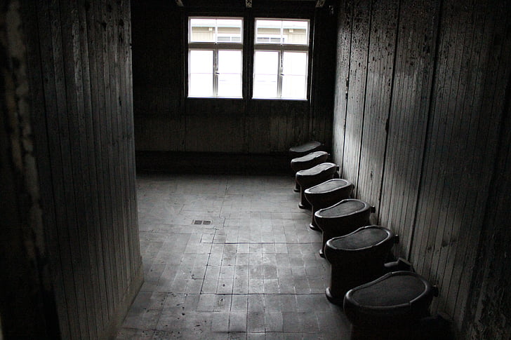концентраційний табір, в'язниця ванної, в'язниця, умивальник, Похмуро, порожній