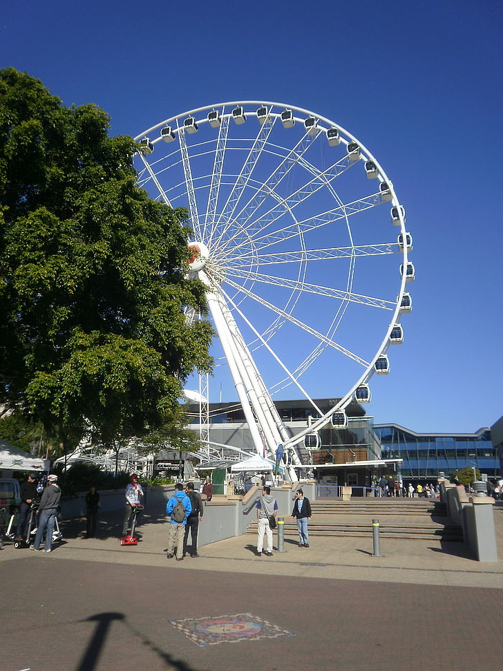 Brisbane, reuzenrad, Queensland, Southbank, attractie, amusement park, kunst cultuur en entertainment