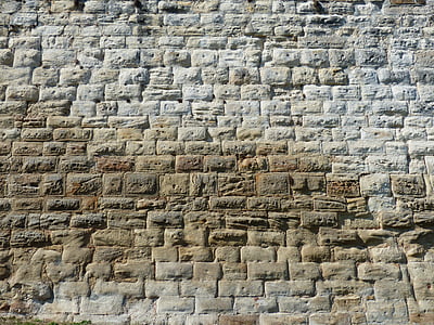 vegg, steiner, murt, naturstein, sand stein, selvfølgelig, Rau