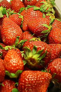 jordgubbe, frukt, röd, makro, Vacker, friska, naturen