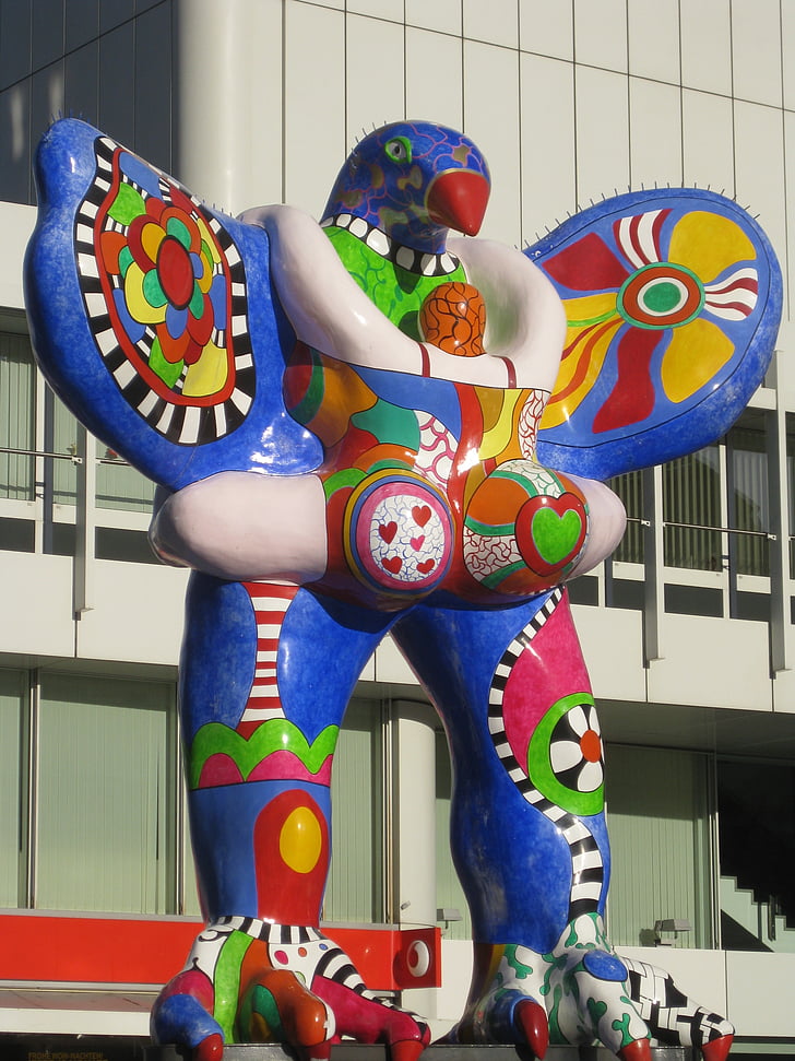 Nana, Niki de saint phalle, şekil, renkli, heykel, Çeşme, kültürler
