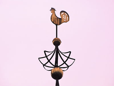 Haan, weathercock, vējš gailis, vējrādim, baznīcas smaili, ornament, putns