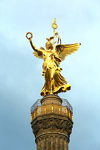 berlin, siegessäule, capital, places of interest, gold else, tourist attraction, big star