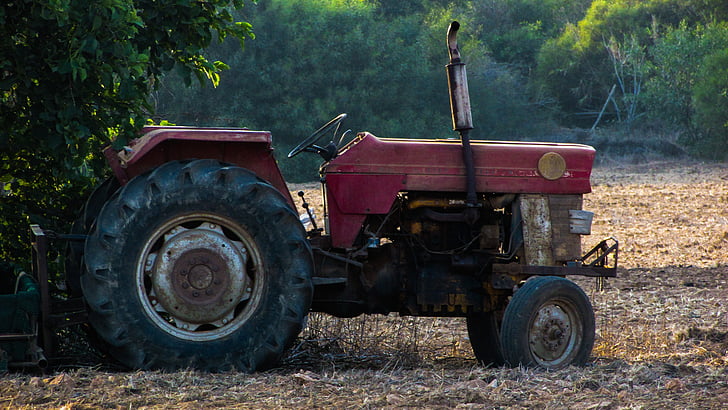 tractor, vehicle, equipment, machinery, countryside, machine, diesel