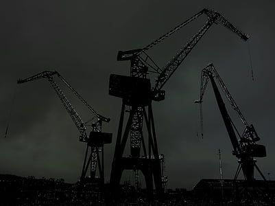 cranes, industrial, industry, construction, business, work, technology