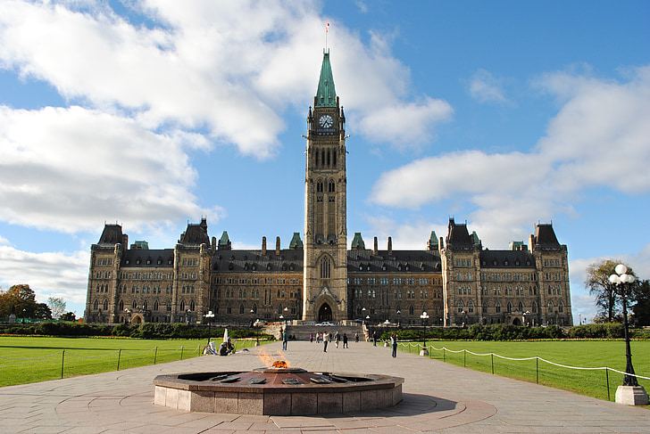 Ottawa, Parlamentet, Kanada, regeringen, Hill, Ontario, huvudstad