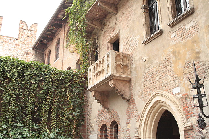 Verona, balkong, Romeo, Julie, kunst, historie, arkitektur