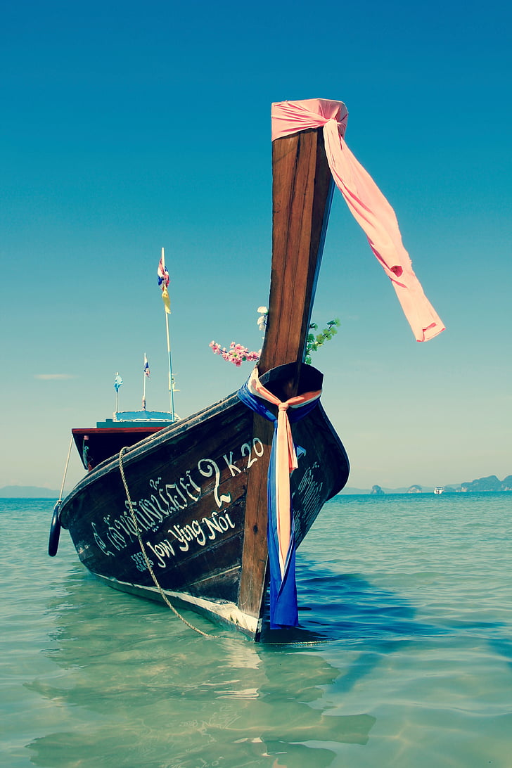boot, Thaiföld, tenger, Holiday, hajó, Ázsia, eltelt