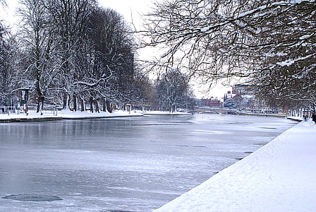 talvi, Ice, River, luonnonkaunis, jäädytetty, Ulkouima, valkoinen