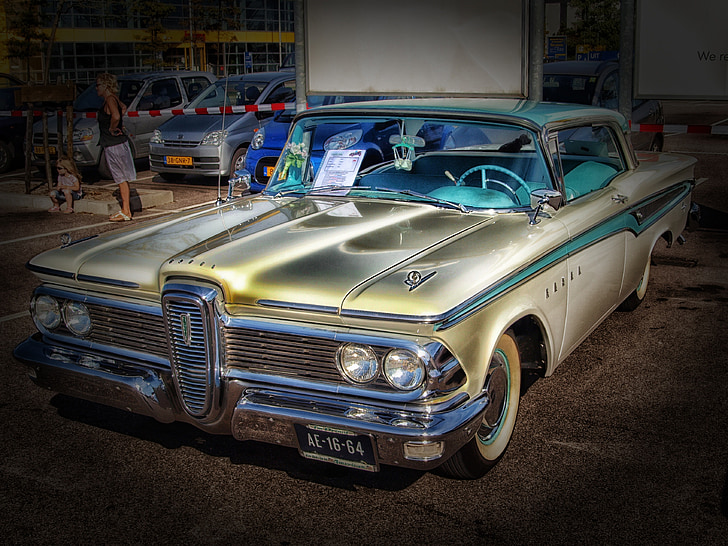 edsel, car, vehicle, 1959, automobile, classic, vintage
