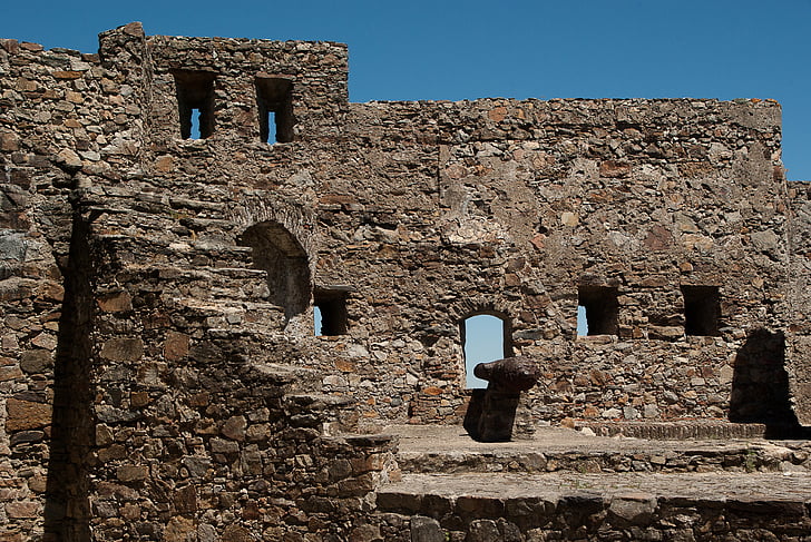 Portugália, Castle, Canon, falak, középkori falu, építészet, történelem