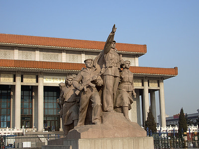 Statuia, militare, Beijing, război, soldat, China
