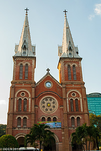 Catedrala, Nostradamus, Biserica, cer, clădire, nori, Vietnam