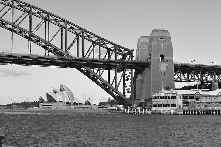 Australië, Sydney, Harbour bridge, haven, brug, bestemming, beroemde