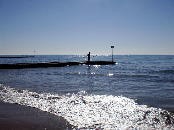 sea, beach, water, wave