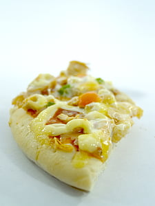 Pizza, Peperoni, Slice, in Scheiben geschnitten, Mozzarella, Junk-e-, Salami