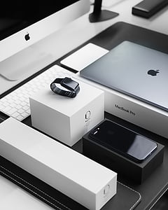 чорний, білий, iPhone, яблуко, продукт, чорно-біла, бізнес