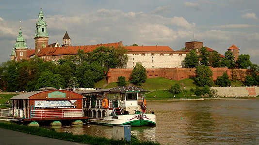 Wawel, slottet, Kraków, Polen, monument, museet, arkitektur