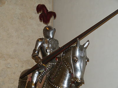 knight, armor, horse, reiter, middle ages, ritterruestung, helm
