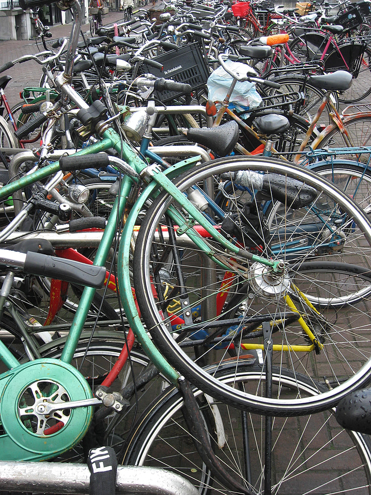 bicycles, holland, amsterdam