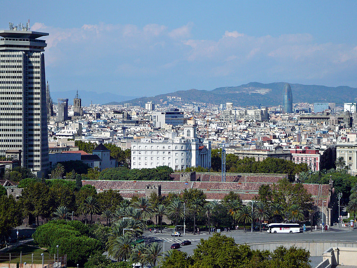 Barcelona, Torre agbar, arsitektur, Spanyol, bangunan, gedung perkantoran, Kota