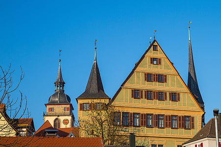 Bietigheim-bissingen, Bietigheim, quang cảnh thành phố, Town hall, tháp
