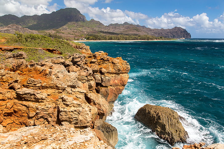 penya-segats, oceà, paisatge, paisatge, riba, Costa, illa