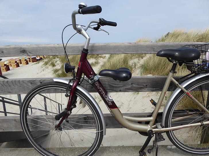 vélo, chaise de plage, mer Baltique, mer, vacances, Rügen, été