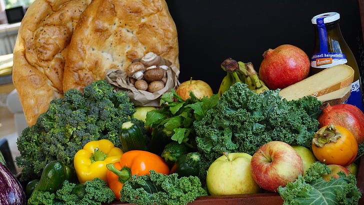 fruits, légumes, marché, nutrition, fruits, pomme, nature morte
