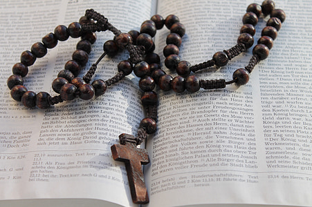 book, bible, cross, rosary, christianity, the holy book, religion