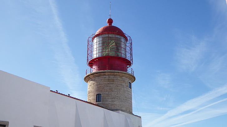 Lighthouse, Sagres, sydlige spids af portugal, Algarve, Cabo de são vicente, kyst, Portugal