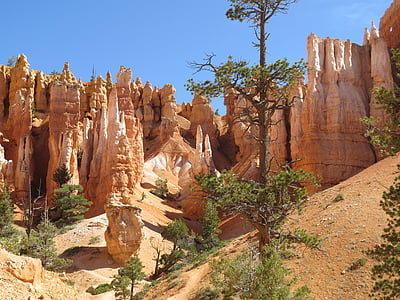 Bryce canyon, Utah, rød sandsten, geologiske, nationale, naturskønne, ørken