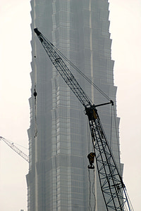 Crane, fasade, glass, stein, moderne, arkitektur, bygge